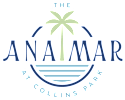 The Anamar logo at Collins Park features a palm tree.