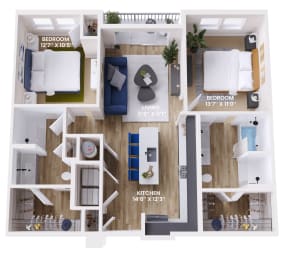 2 bed 2 bath at Aura Vegas Apartments, Las Vegas, NV