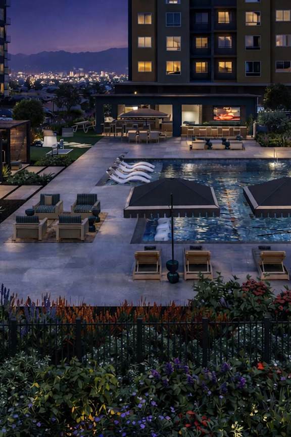 Pool view at Avela Luxury Apartments, Henderson, 89011