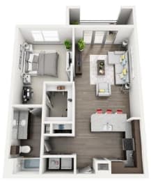 819 sqft 1 bed 1 bath