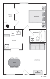 bedroom floor plan an in 2 bed 2 bath apartment