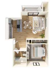 Parker Landing Apartments in Renton, Washington A1 Floor Plan