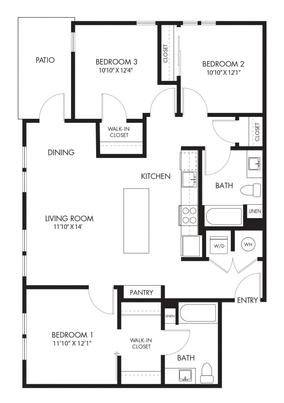LVB Apartments 2D Floor Plan Unit C1