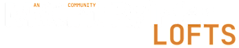 The image shows the text "Mount Rainier LOFTS" in a stylized font with a black background.