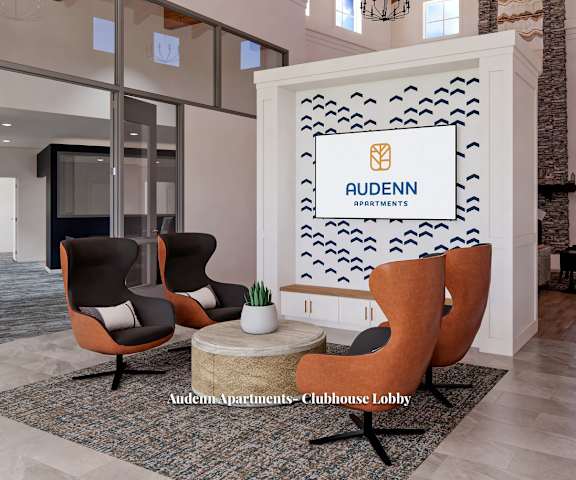 a rendering of the lobby at the addison apartments in addison, tx