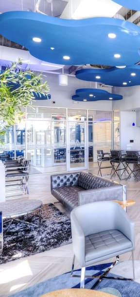 Interior seating area at Apex 41, Lombard, IL, 60148
