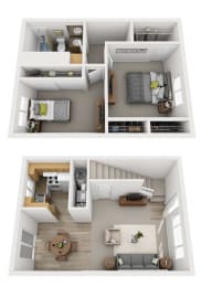 2 Bedroom Floor Plan