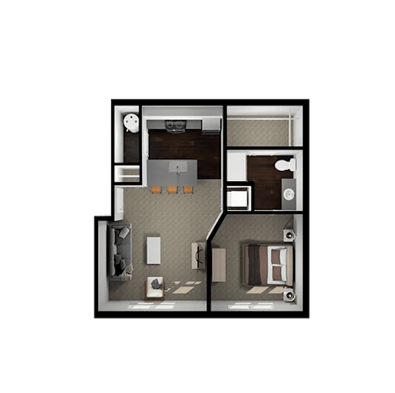 A small image of a building with a door and windows is displayed.