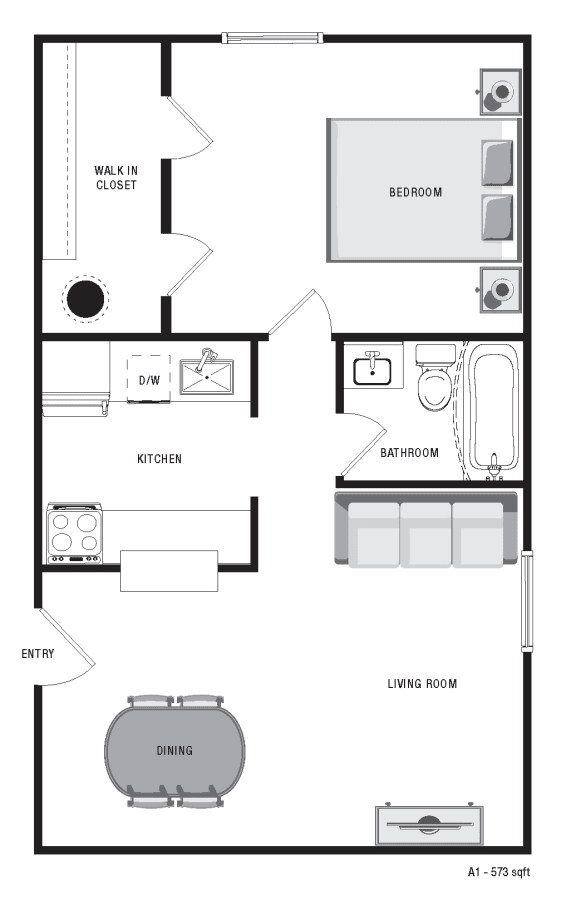 bedroom floor plan an in 2 bed 2 bath apartment