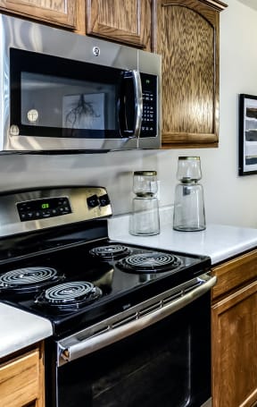 Open concept living with ample kitchens at Tiburon View Apartments, Omaha, NE 68136