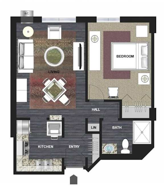 Aglow Floor Plan at Lux Apartments, Minnesota, 55430