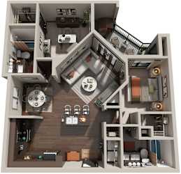 2  Bed  2  Bath | 1,119 Sq. Ft. at 17 Broad in Chattanooga, Tennessee