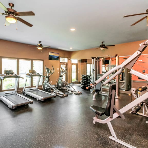 inside fitness center at Copperfield
