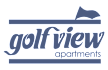 A logo for a golf view apartments.