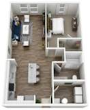 1 bed 1 bath floor plan A at Century Vista Palms, Orlando, 32822