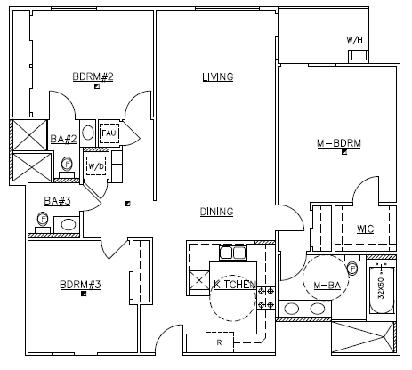 Units 104, 204, 304