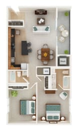 Magothy Floor Plan at Spa Cove Apartments, Annapolis