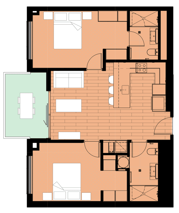 floor plan of the first floor of the house