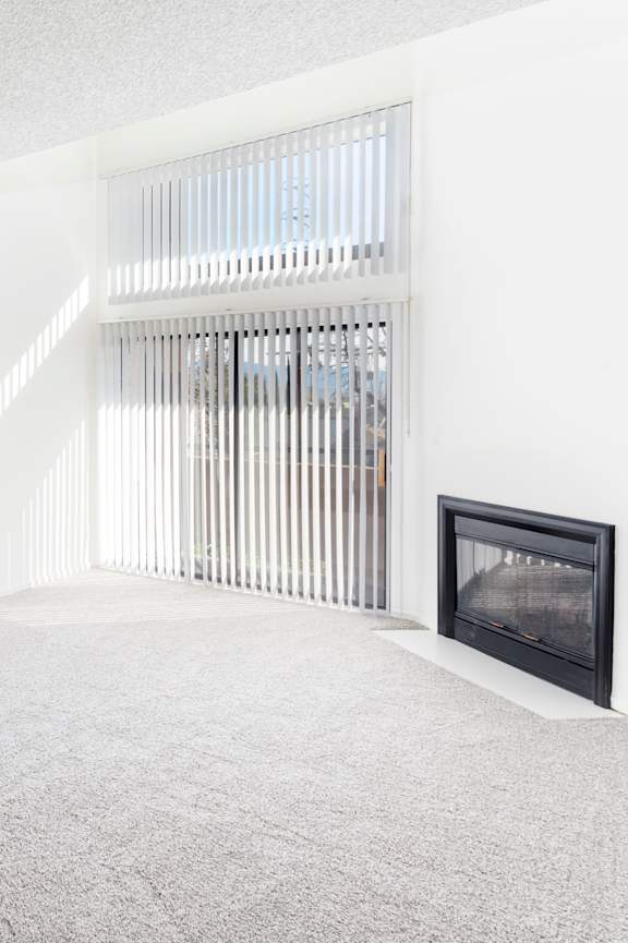 Carpeted room with Fireplace at Vineland Gardens, Studio City, CA