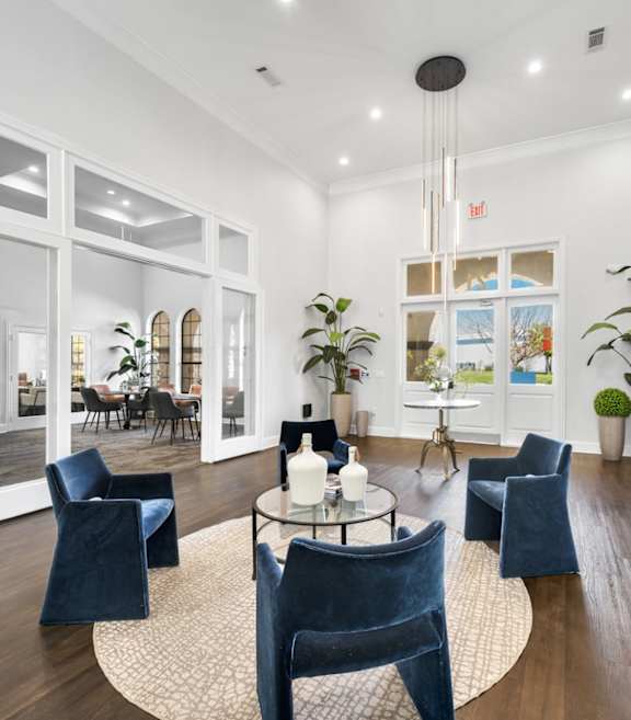 Clubhouse kitchen and dining area at The Ambrose, Houston, TX, Texas