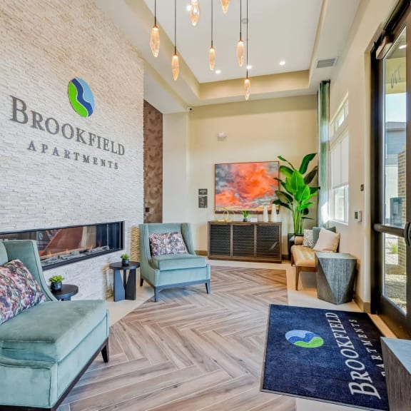 The lobby of Brookfield apartments for rent in Saint George, Utah.