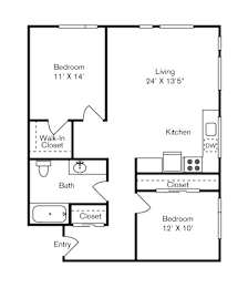 St Luke's Apartments in Seattle, Washington Two Bedroom Floor Plan