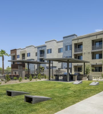 Cornhole and BBQ Area at Parc Tolleson Apartments