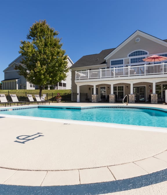 This is a photo of the pool area at Trails of Saddlebrook Apartments in Florence, KY.