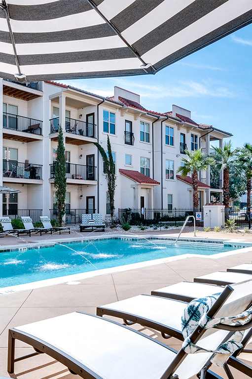 Pool Side Relaxing Area at Two Addison Place, Georgia, 31322
