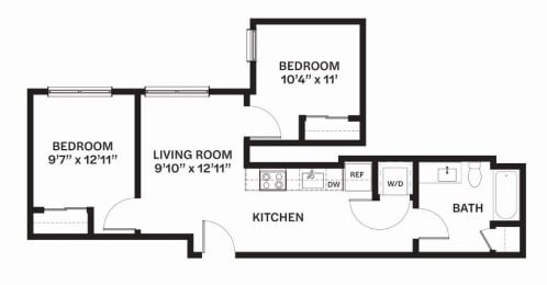 E2 MFTE Floor Plan at Corner 63, Washington