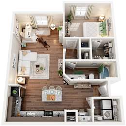1 Bed 1 Bath | 852 Sq. Ft. at Integra Vista Apartments, Tennessee, 37343