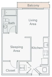 Element 29 - A01 - Studio - 2D floor plan