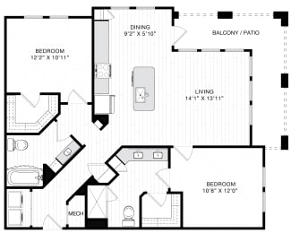 Floor Plan  Tapestry East Bay Apartments Homes in Apollo Beach Florida