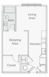 Element 29 - A02 - Studio - 2D floor plan