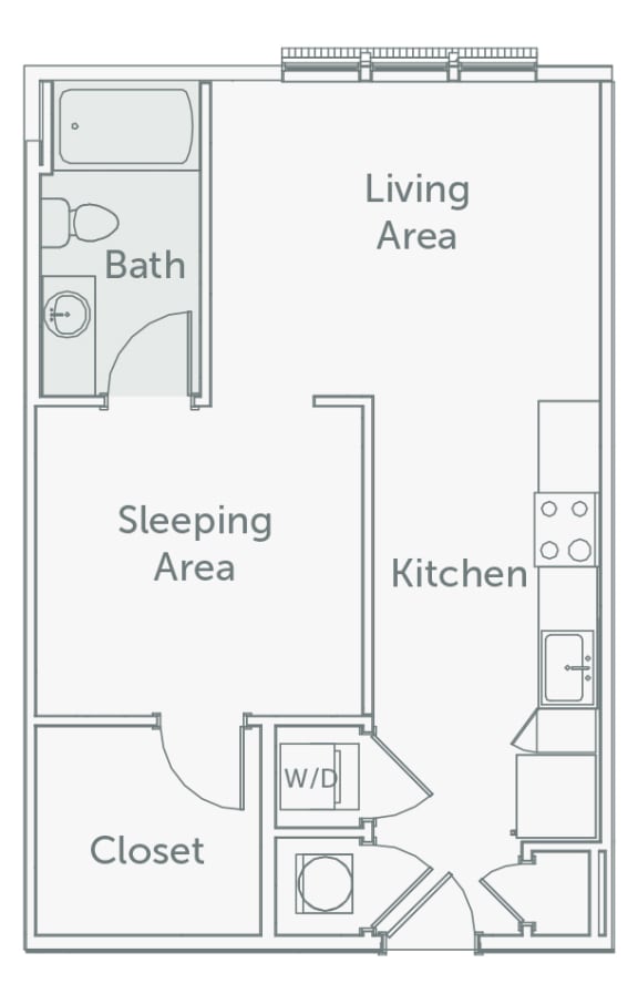 Element 29 - A02 - Studio - 2D floor plan