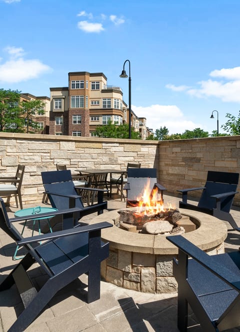 Fire Pit at The Landings at Silver Lake Village, St. Anthony
