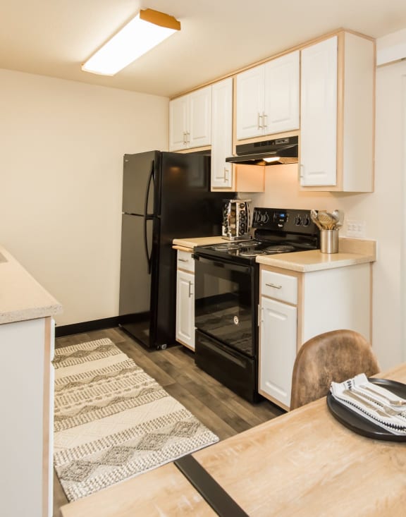 St. Mary's Woods model kitchen at St. Mary's Woods Apartments, Beaverton, 97078