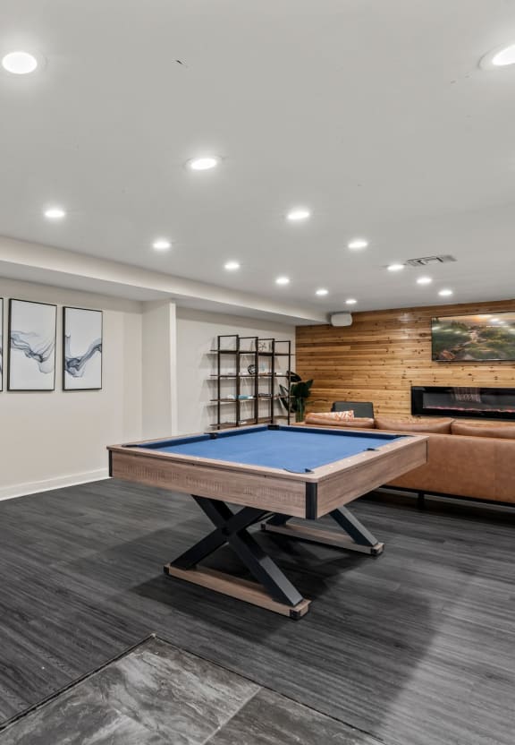 Game room at Rushwood apartments