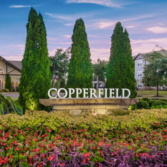 Copperfield exterior monument sign view