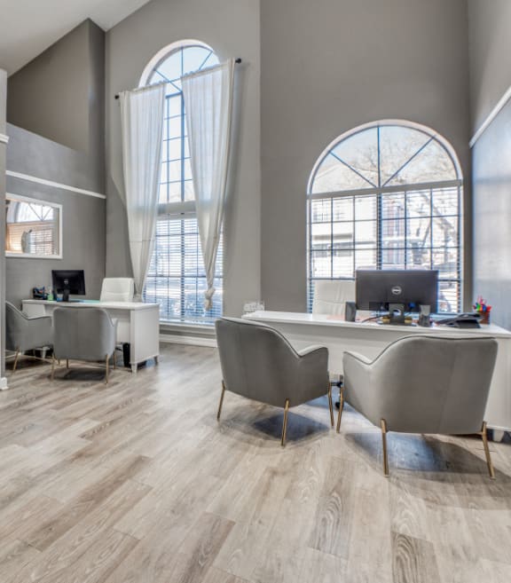 Leasing office at Foxborough Apartments, Irving, TX