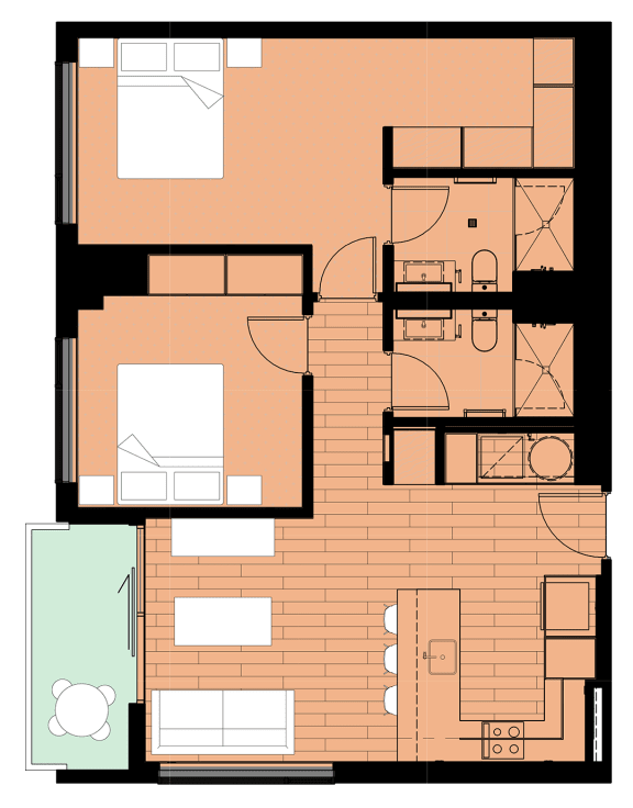 a plan of the floor plan of a house
