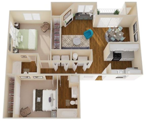The Reserve at Bucklin Hill Apartments Elliot 3D Floor Plan