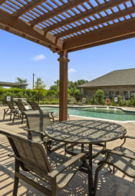 take a dip in the resort style pool at villas at houston levee west apartments