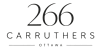 A green background with the text "266 CARRUTHERS OTTAWA" written in white.