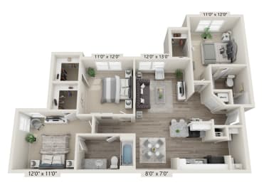  Floor Plan 3 Bedroom