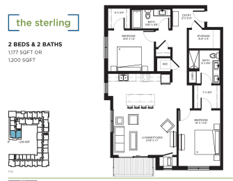 The Sterling Floor plan at The Shoreham, St. Louis Park, MN