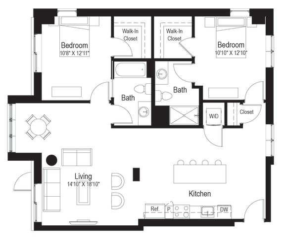 B5 Floor Plan at Rialto, Washington District of Columbia