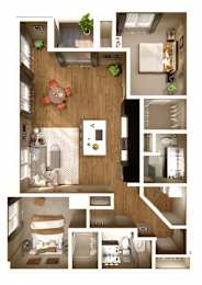 Manchester floor plan at Keva Flats, Exton, Pennsylvania