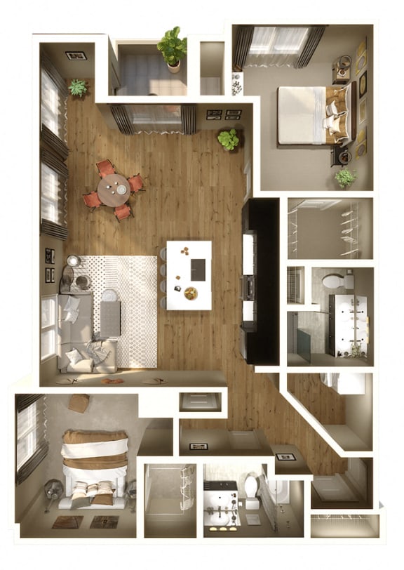 Manchester floor plan at Keva Flats, Exton, Pennsylvania