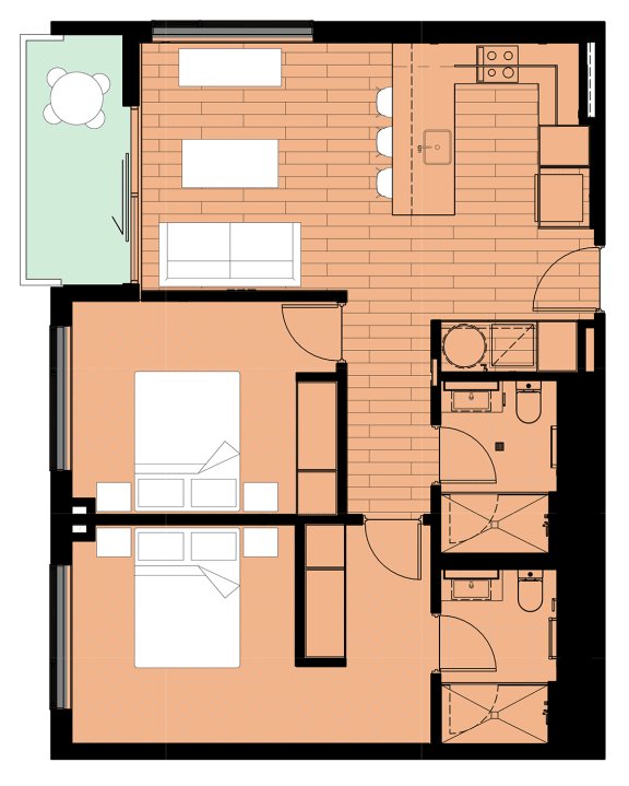 a plan of the floor plan of a house